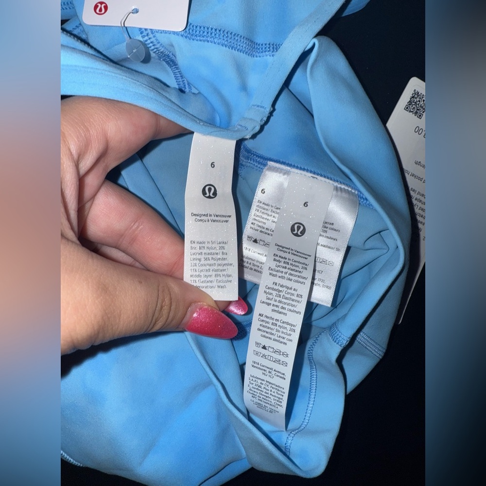 Lululemon Smoothie Wash Blueberry Multi Align Short Set - Picture 4 of 6